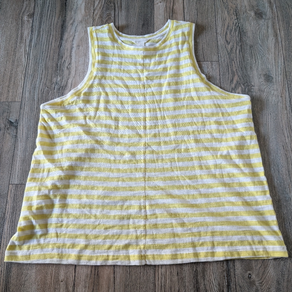 CASLON Tank Top Yellow and White Stripes Plus Size 1X NWOT - Picture 8 of 9